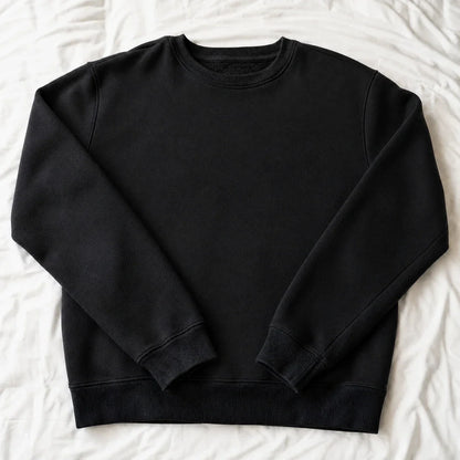 After: the same sweatshirt fur-free